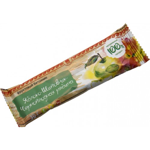 Купить Батончик фруктовый Яблоко-шиповник-черноплодная рябина  г. Орехово-Зуево  